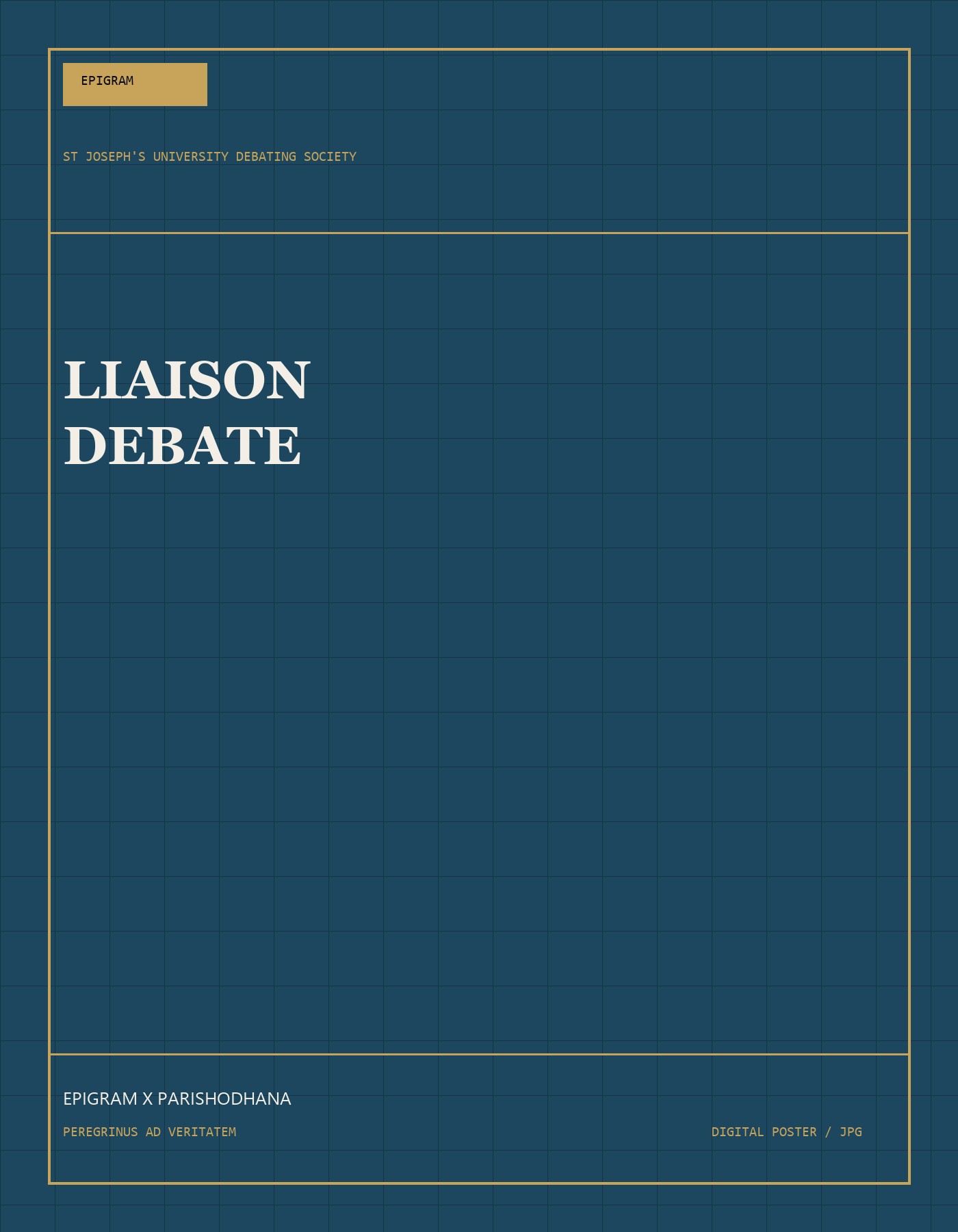 Poster for Epigram and Parishodhana Liaison Debate