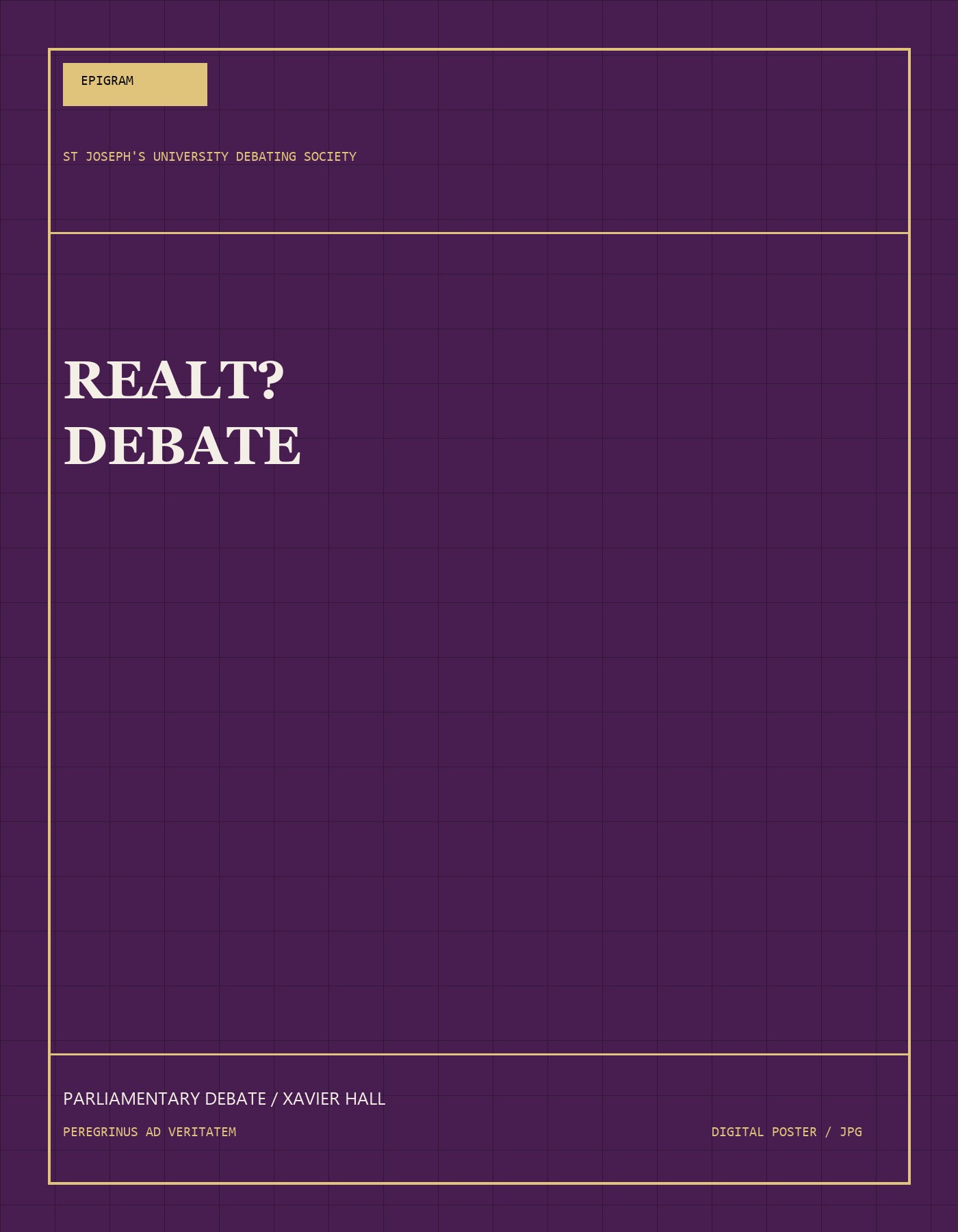 Poster for Realta Debate